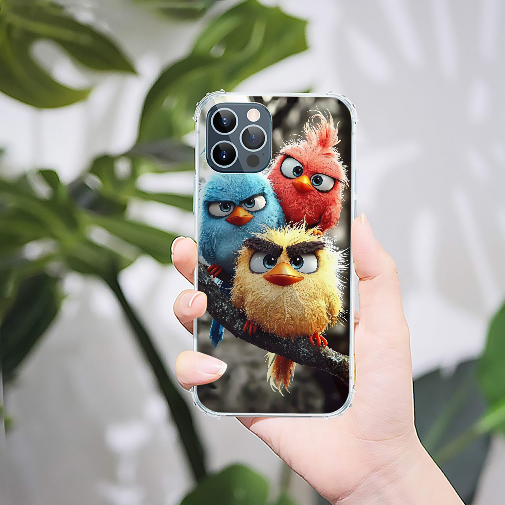 （画像用） Angry Birds アングリーバード 【iPhone 12シリーズ対応】透明スマホケース（クリアソフトケース）